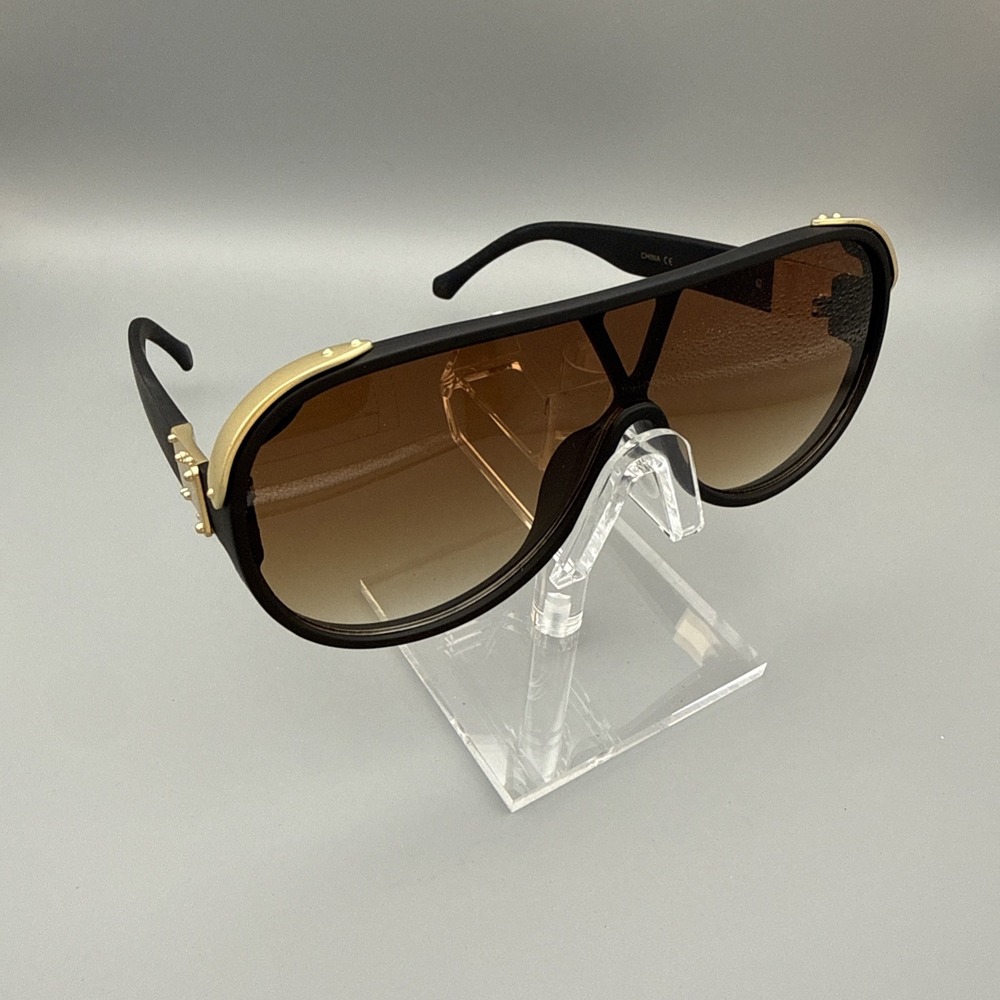Manhattan authentic Black:Gold  Aviator Sunglasses Square Bridged Retro 8MH87048